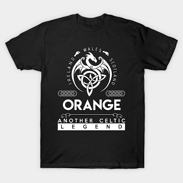 Orange Name T Shirt - Another Celtic Legend Orange Dragon Gift Item T-Shirt by harpermargy8920